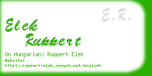 elek ruppert business card